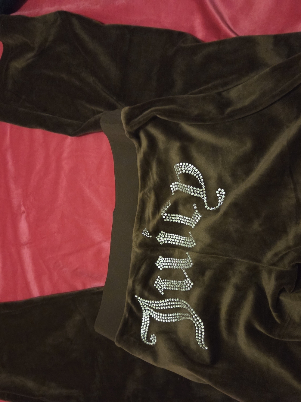 Juicy Couture Brown Velour Logo Sweatshirt Set